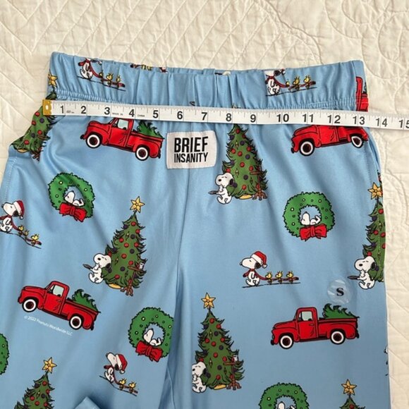 Brief Insanity Snoopy Peanuts Christmas Tree Pajama Lounge Pants Holiday Small - Picture 5 of 10